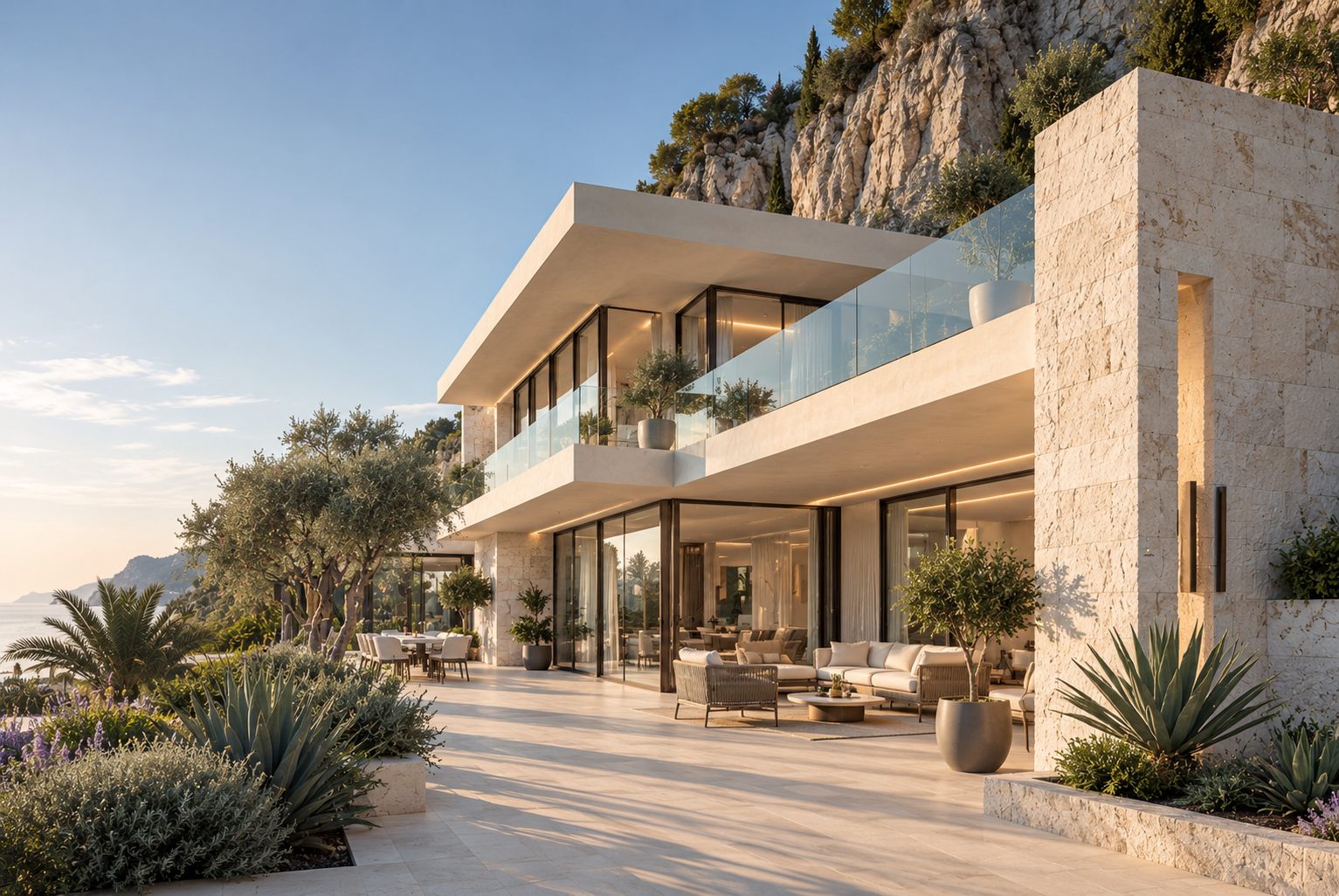 Buying and Renovating a House by the Sea in Italy: an Architect's Guide to the Riviera del Conero 1 Design concept: contemporary seaside villa with stone walls and wide terraces overlooking the Adriatic Sea